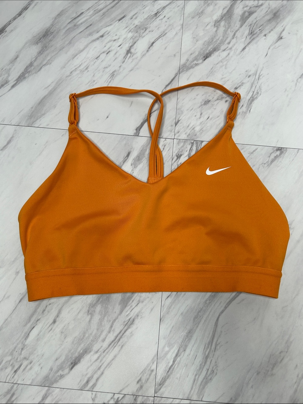 Nike Women's Strappy Sports Bra in Bright Orange